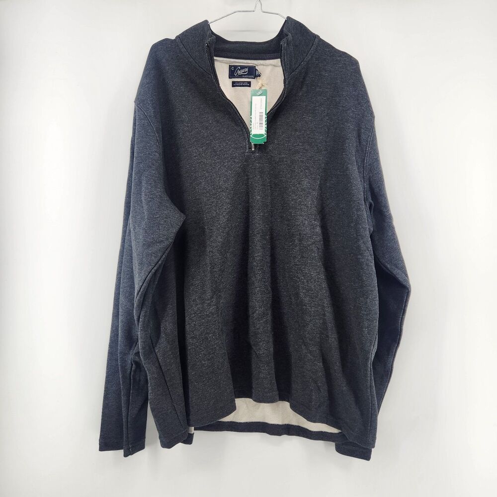 Grayers‎ Mens Grey XL Harrison Double Knit Quarter Zip Sweater NWT